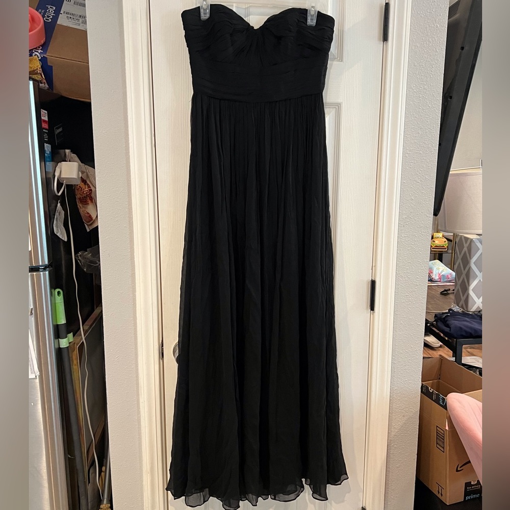 J. Crew Strapless chiffon sweetheart neckline full length